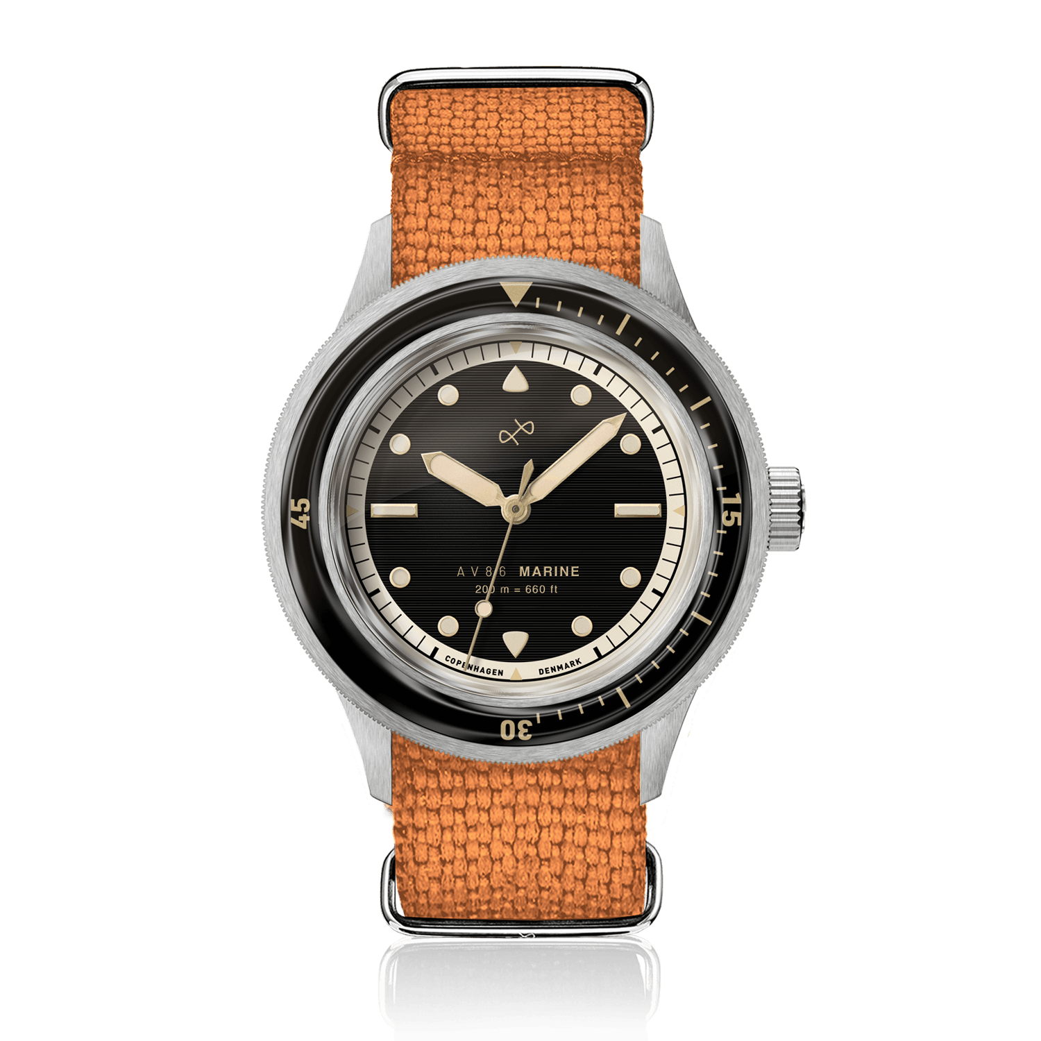1956 Marine, Steel / Black Gilt