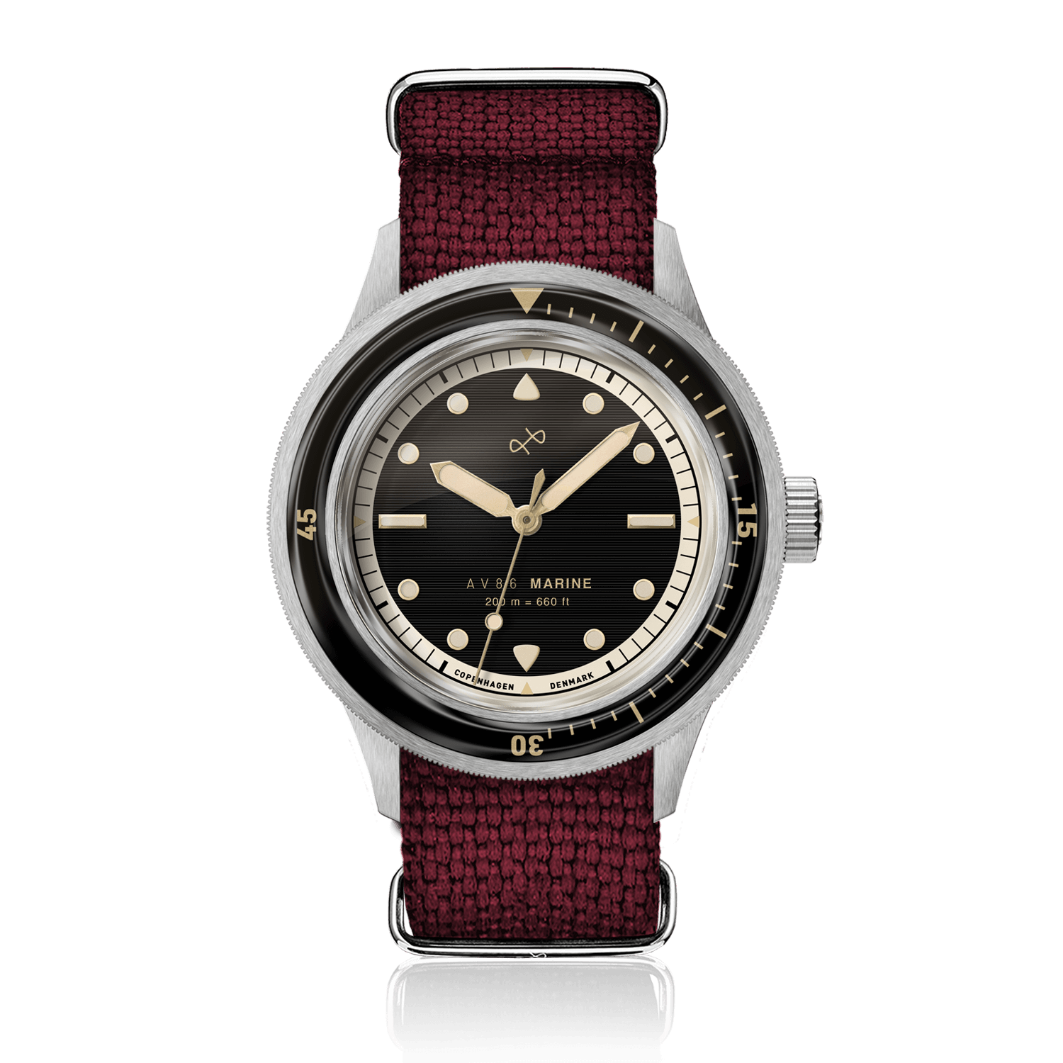 1956 Marine, Steel / Black Gilt