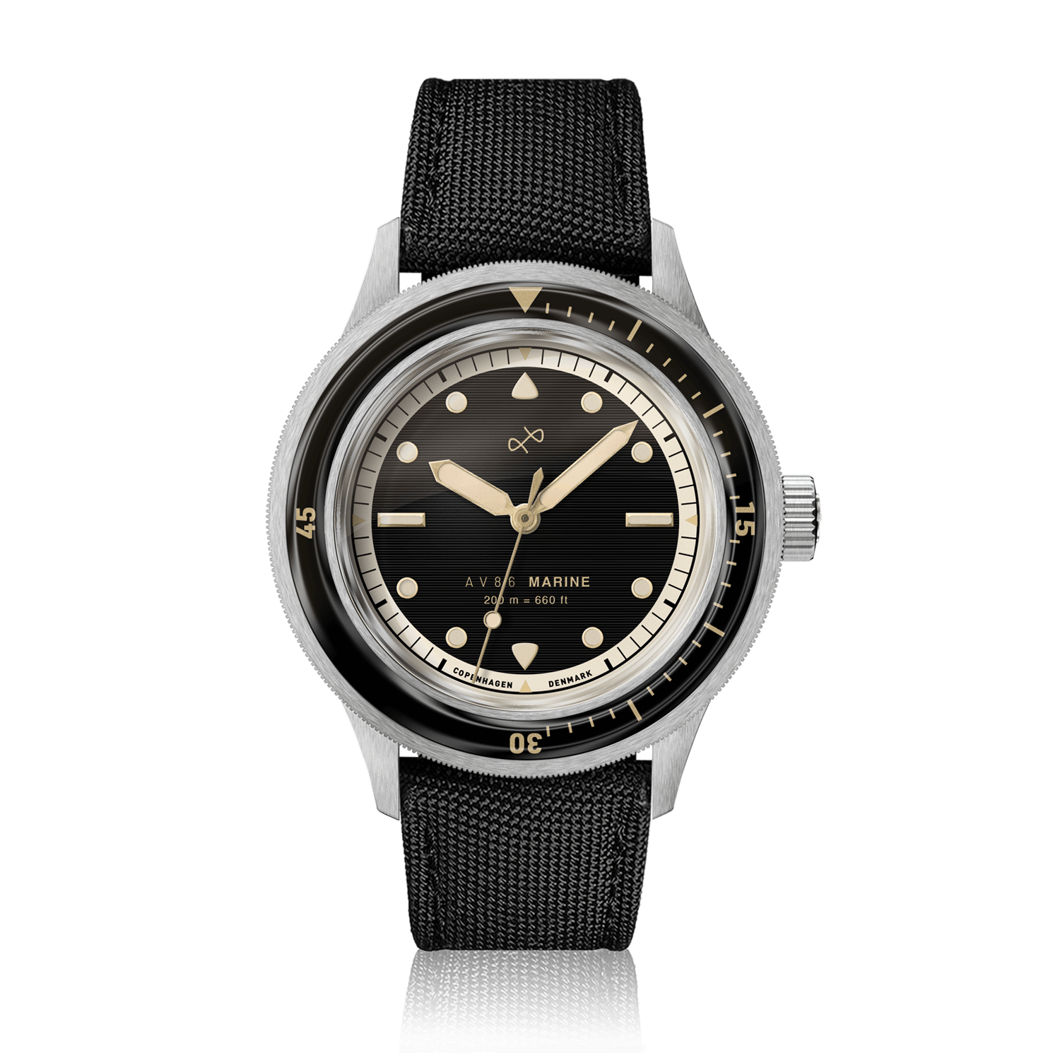 1956 Marine, Steel / Black Gilt