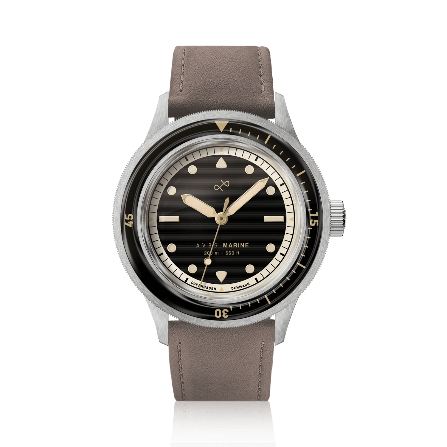 1956 Marine, Steel / Black Gilt