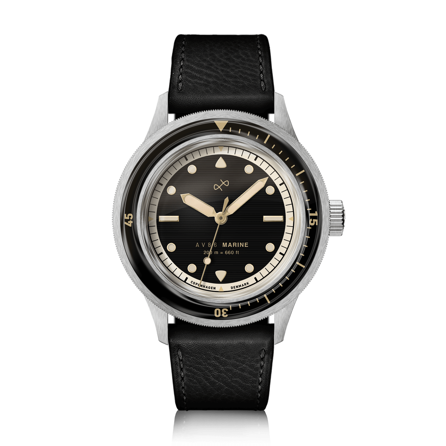 1956 Marine, Steel / Black Gilt