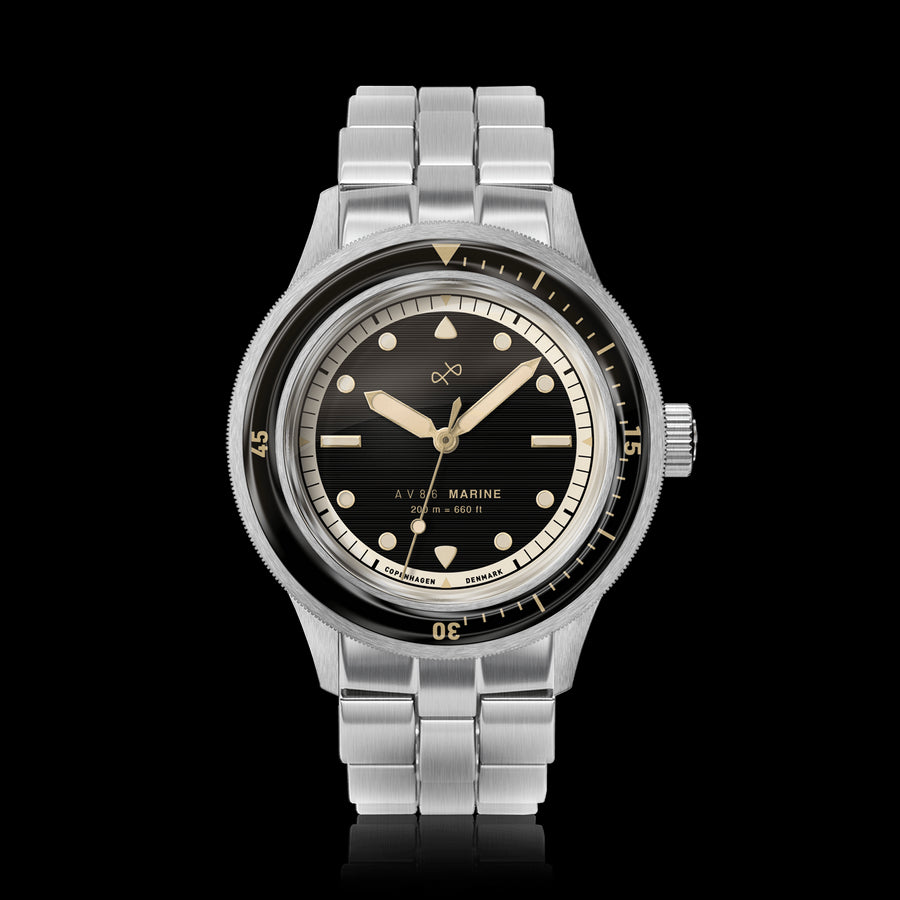 1956 Marine, Steel / Black Gilt