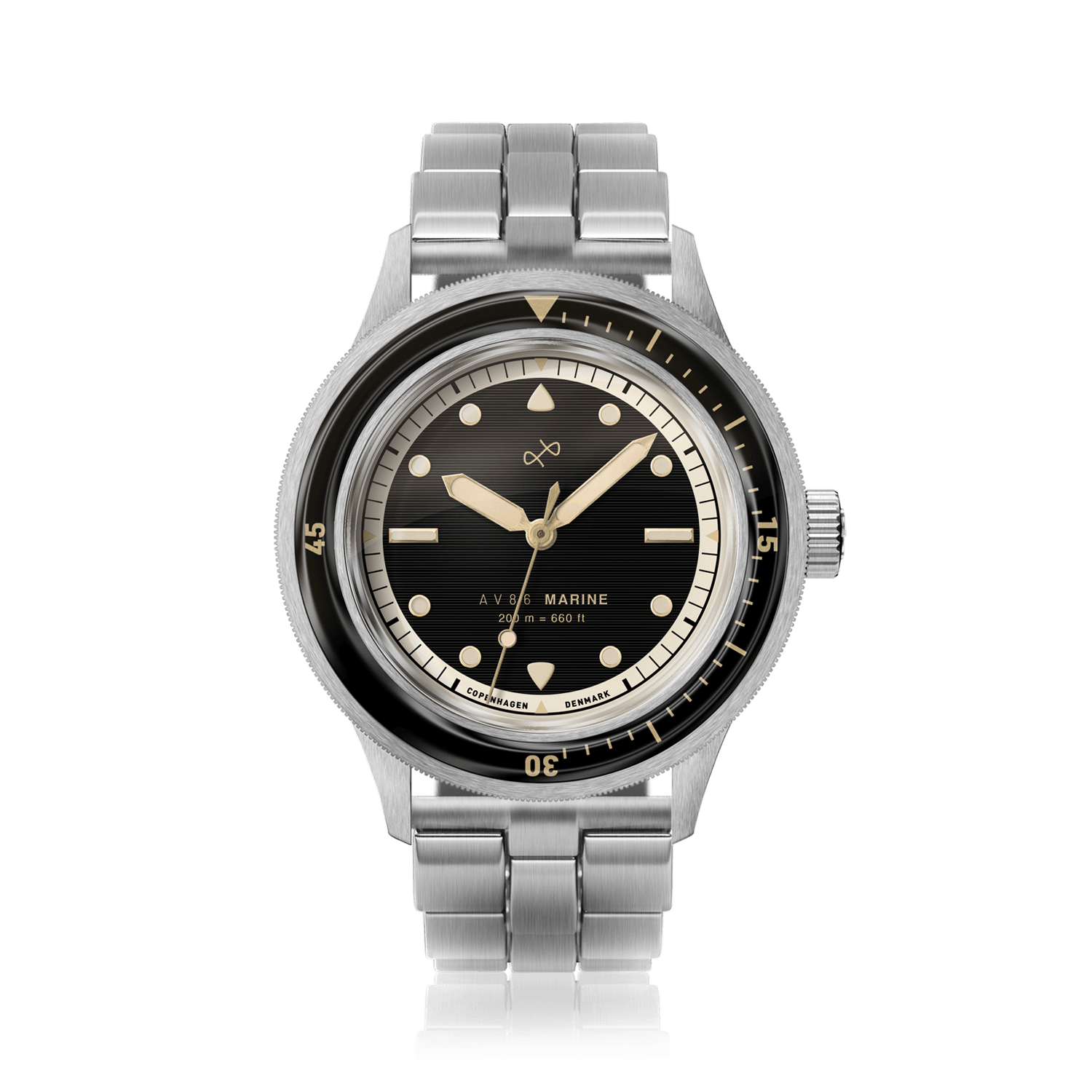 1956 Marine, Steel / Black Gilt