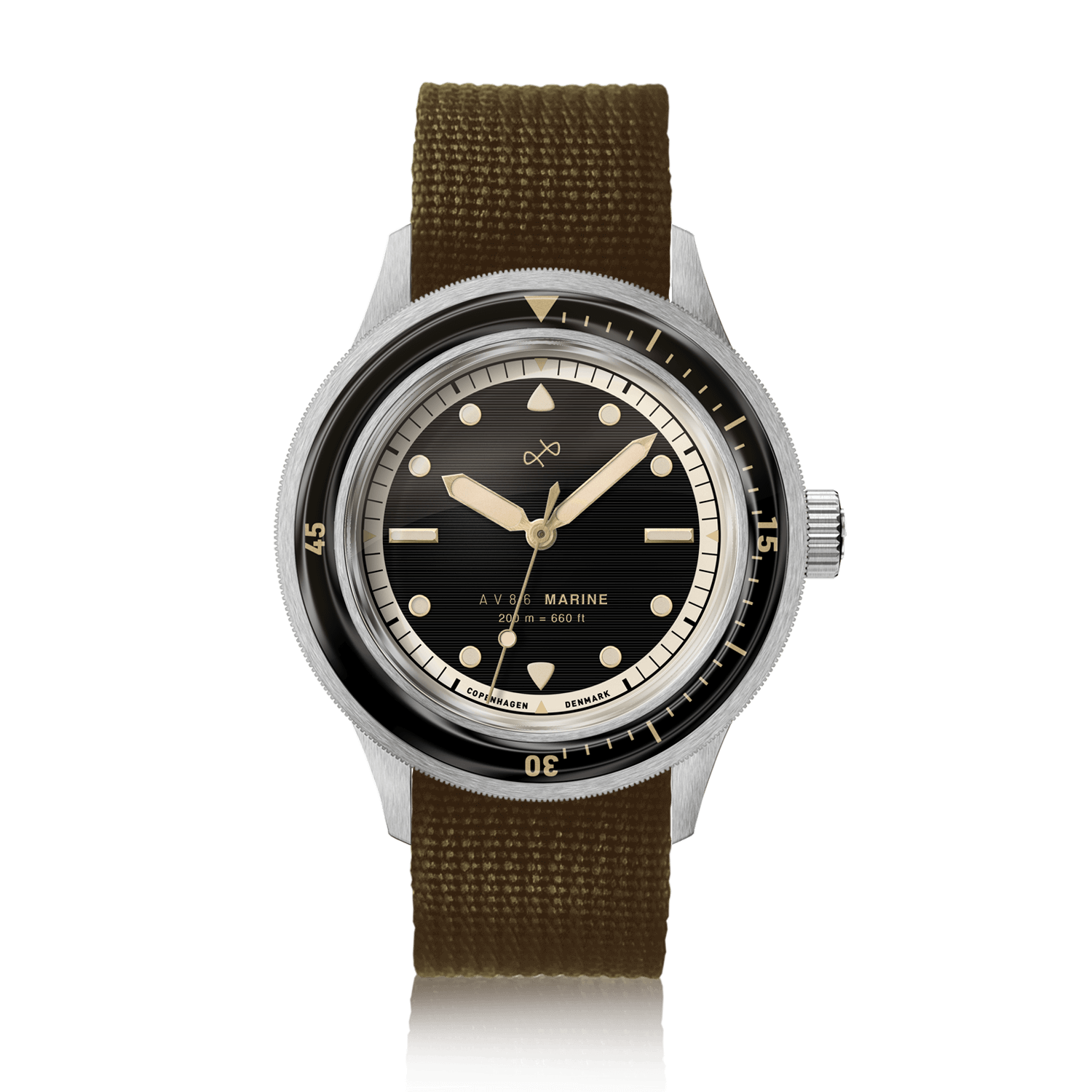 1956 Marine, Steel / Black Gilt