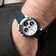 1960 Racing Chronograph, Steel / Navy & White