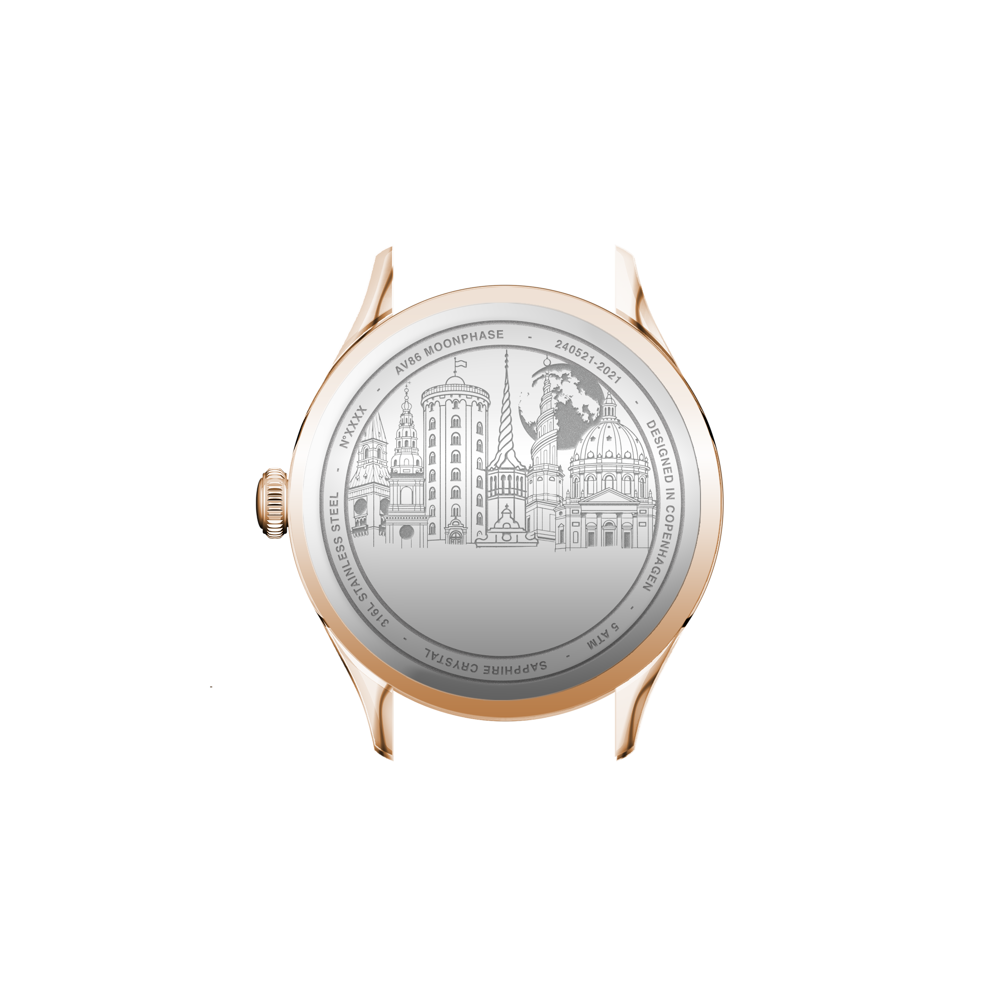 1968 Moonphase, Rose Gold / Dark Blue