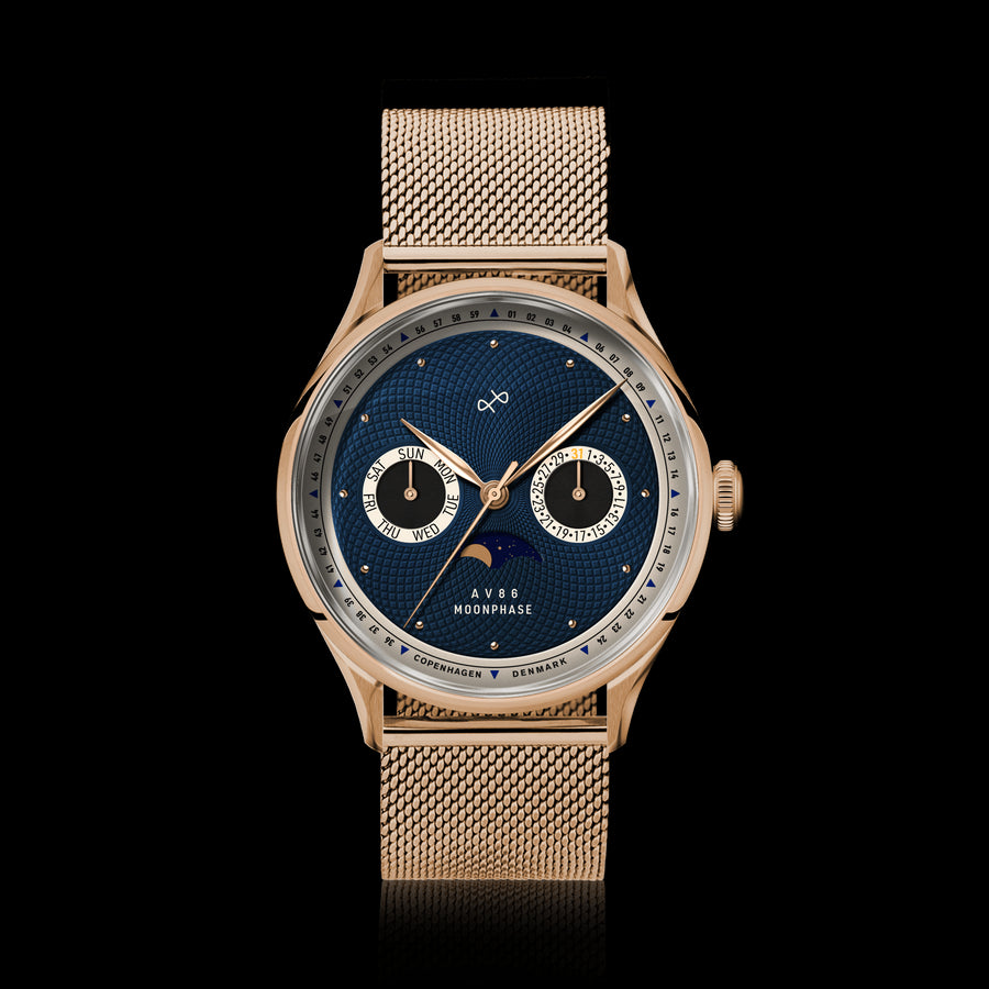 1968 Moonphase, Rose Gold / Dark Blue