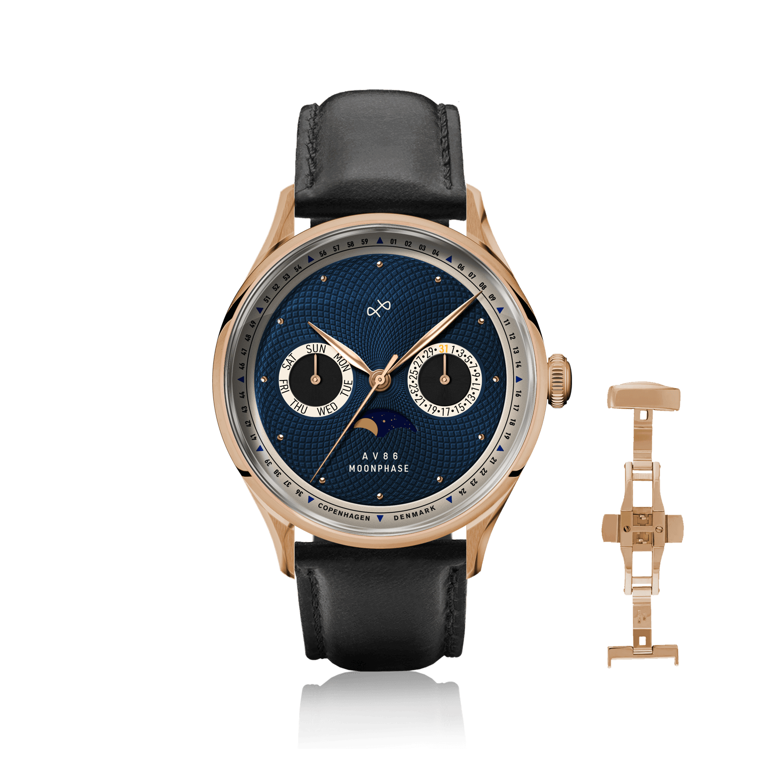 1968 Moonphase, Rose Gold / Dark Blue