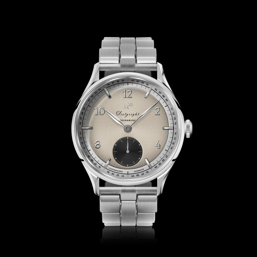1968 Mechanical (Hand-Wound), Steel / Sand & Black