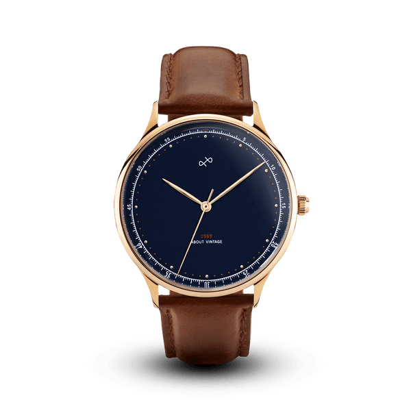 1969 Vintage, Gold / Midnight Blue - Special Edition – 39mm | Free