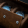 Watch Roll - Brown by AV86 full grain leather travel case designed to secure and protect three luxury timepieces