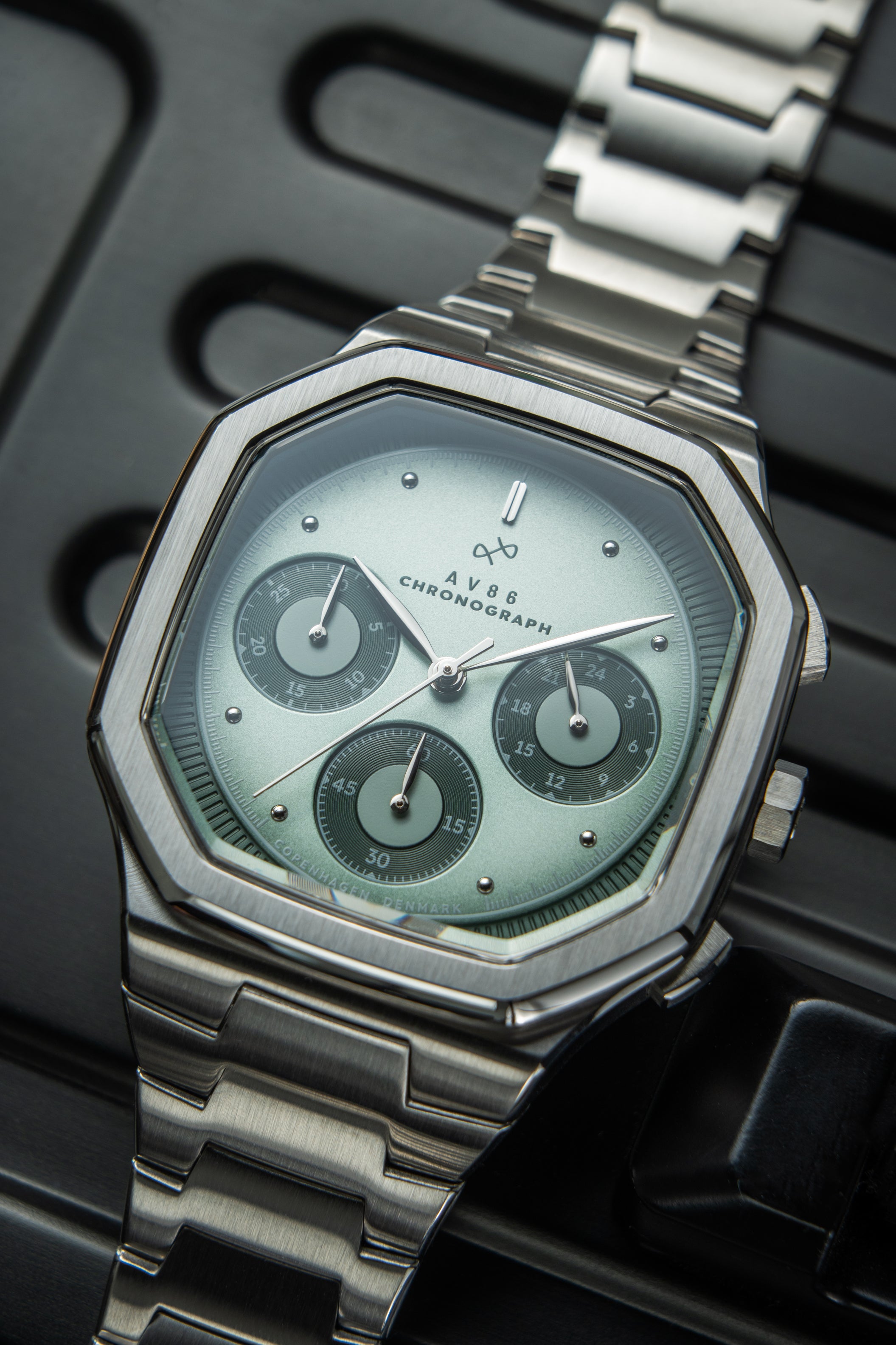 1904 Chronograph, Steel / Light & Dark Green | 無料刻印 | AV86