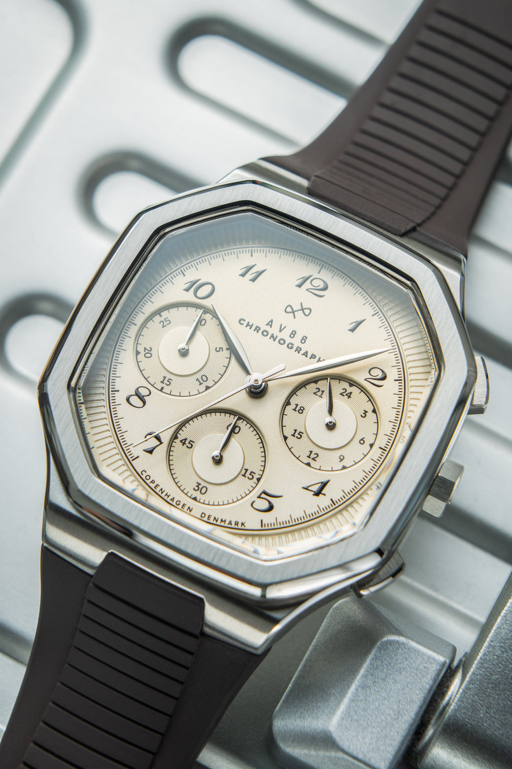 1904 Chronograph, Steel / Off White