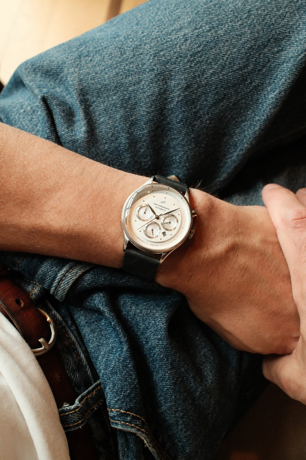 1564 Chronodate Automatic, Steel / White
