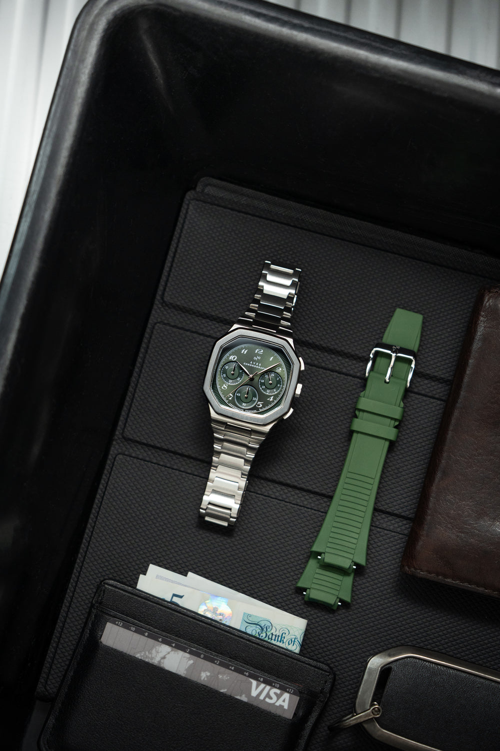 1904 Chronograph, Steel / Olive Green