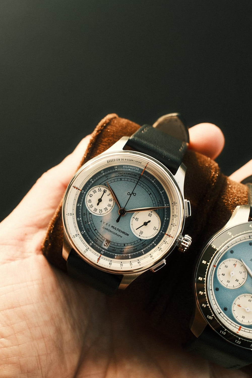 1934 Multichron、スチール / スカイブルー | 無料刻印 | AV86