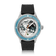 Modèle Earthrise WWF Partnership, Automatique / Édition 2026 par AV86, avec cadran « Earth », lunette bleue et bracelet en silicone texturé noir.