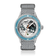 Partenariat Earthrise WWF, modèle Automatique / Édition 2026 par AV86, avec lunette bleue et bracelet NATO tissé gris, doté d'un cadran Earth.