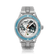 Modèle Earthrise WWF Partnership, Automatique / Édition 2026 par AV86, avec lunette bleu marine, cadran orné d'un motif représentant la Terre et bracelet en acier inoxydable.